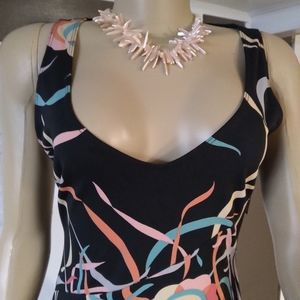 Parallel Black sleeveless dress with multi colors size xs